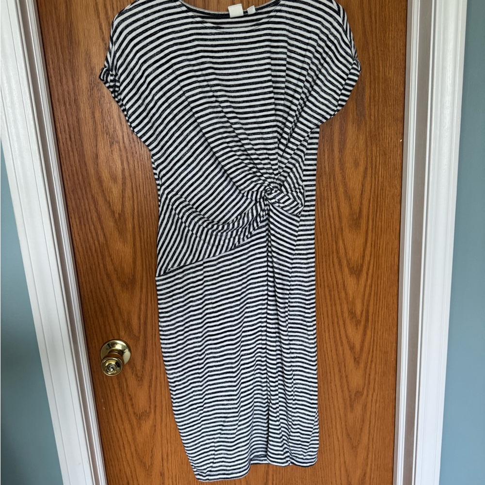 GAP Black and White Striped Dress